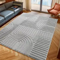 Muratap Japandi art vloerkleed boho scandinavisch laagpolig effen - 200x290 cm