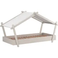 CasaDolce Kinderbed Huis Lodge 90x200 Light Grey