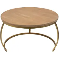 Clayre & Eef Bijzettafel Ø 62x37 cm ijzer hout