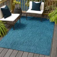 Muratap Uni binnen en buiten vloerkleed solid outdoor laagpolig tapijt 120x170 cm