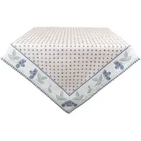 Clayre & Eef Tafelkleed 150x250 cm blauw katoen rechthoek bosbessen