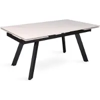 Rousseau Uitschuifbare tafel 'hera' 160-240 cm rechthoekig steen wit