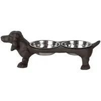 Clayre & Eef Voerbak hond hond 2x225 ml metaal