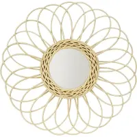 QUVIO Rotan spiegel - Diameter 39,5 cm