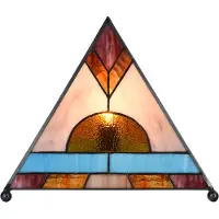 Clayre & Eef Tiffany tafellamp 26x26x30 cm glas tiffany bureaulamp