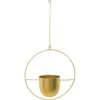 QUVIO Bloempot hangend - Metaal - Goud