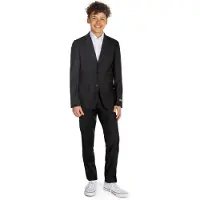 Opposuits kostuum zwart Jongens Polyester Reverskraag Effen - maat 158/164