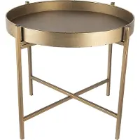 Clayre & Eef Bijzettafel Ø 52x40 cm metaal rond