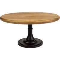 Krumble Taartplateau - Hout - Diameter 30 cm - Zwart en bruin