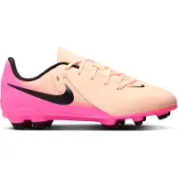 Nike Phantom GX II Club Gras / Kunstgras Voetbalschoenen (MG) Kids Zalmroze Felroze Zwart