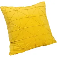 QUVIO Kussenhoes - Fluweel - 50 x 50 cm - Okergeel