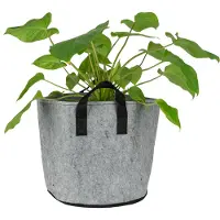 QUVIO Plantenzak met handvaten - Vilt - 23 liter - Diameter 30 cm