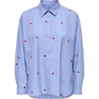 ONLY Blouse 'ONLNew Lina Grace' lichtblauw / rood / wit