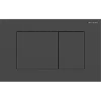 Geberit Sigma40 bedieningsplaat - 2-toets spoeling - extra dun - vierkante knoppen - RVS - easy to clean - mat zwart 115.629.14.1