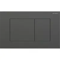 Geberit Sigma40 bedieningsplaat - 2-toets spoeling - extra dun - vierkante knoppen - RVS - geborsteld zwart chroom 115.629.QD.1
