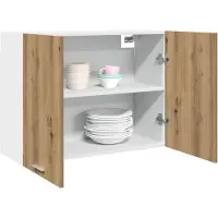 vidaXL Bovenkast Lyon 80x31x60 cm bewerkt hout artisanaal eikenkleur