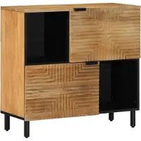 vidaXL Dressoir 80x33x75 cm massief mangohout bruin