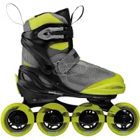 Roces Moody X TIF Boy Verstelbare Skeelers Kinderen – Inline Skates – Meegroei Skates – Grijs Groen – Maat 36-40