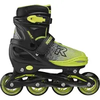 Roces Jokey X Verstelbare Skeelers Jongens – Inline Skates – Meegroei Skates – Zwart Groen – Maat 38-41