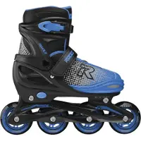 Roces Jokey X Verstelbare Skeelers Jongens – Inline Skates – Meegroei Skates – Zwart Blauw – Maat 34-37