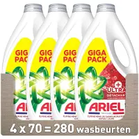 Ariel 4x Vloeibaar Wasmiddel +ultra Vlekverwijderaar 70 Wasbeurten 3150 Ml