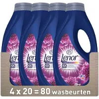 Lenor 4x Vloeibaar Wasmiddel Amethist 20 Wasbeurten 900 Ml
