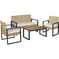 Casa.pro Tuinset 'Calciano', 4-delig: bestaande uit een tafel, een bank en 2 stoelen
