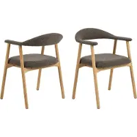 Ebuy24 Nordic Eetkamerstoel - Eikenhout - Taupe
