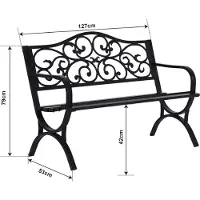 Casa.pro Tuinbank Utav 127x53x79 cm wit