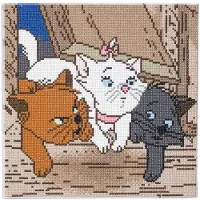 Crystal Art Kit The Aristocats Kittens 30x30 Cm