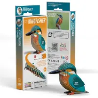 Eugy 3D Puzzel - Ijsvogel - Vogels - Duurzaam - Verzamel Ze Allemaal - 6 Jaar