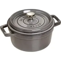 Staub Braadpan Cocotte Rond Grafietgrijs 20 cm