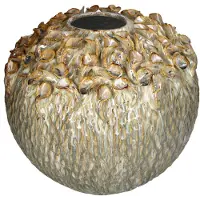 HD Collection Vaas Aardewerk Beige 37x37x32cm