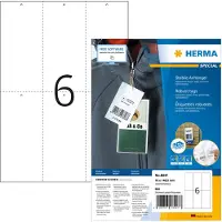 Herma Stevige labelhangers A4 70x148,5 mm wit papier/folie/papier geperforeerd niet hechtend 600 st.