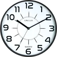 Unilux Pop klok - zwart - Ø 28 - rond - stil
