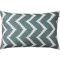 Chhatwal & Jonsson Ikat Sema Kussen 40x60 Cm Voor Buiten Hemelsblauw / Gebroken Wit - Decoratieve kussens & hoezen Katoen Offwhite - OIC310250-15