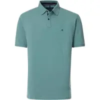 Casa Moda polo normale fit groen effen katoen 2-knoops