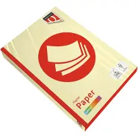Quantore - Kopieerpapier A3 80gr kanariegeel 500vel | Pak a 500 vel | 5 stuks