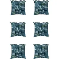 Madison - Zitkussen - Universeel - 6 stuks - 46 x 46 cm - Mauel Blue - Tuin - Toscane