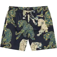 STHUGE Zwemshorts crème / navy / saffier / limoen