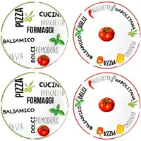 MamboCat Set van 4 pizzaborden tomaat 31cm - 2x groen & 2x rood