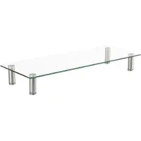Roline ergonomische monitor standaard/verhoger - vierkant / glas