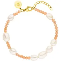 Purelei Armband 'Coral' goud / koraal / parelwit