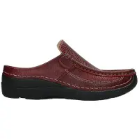 Wolky Klomp Women Roll Slide Printed Leather Red-Schoenmaat 37