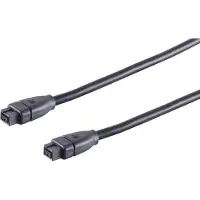 S-Impuls FireWire 800 kabel met 9-pins - 9-pins connectoren / zwart - 1 meter