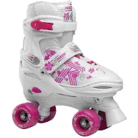 Roces - Quaddy 3.0 Girl Verstelbare Rolschaatsen - Kinderen - Wit/roze - 38-41