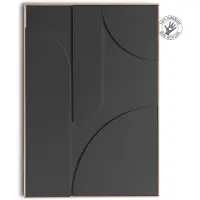Reinders - Saturn - Relief Art Schilderij 100 x 70 cm - Charcoal