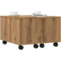 vidaXL Salontafel 60x60x38 cm bewerkt hout artisanaal eikenkleurig