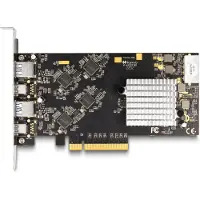 DeLOCK PCI Express x8 Card with 2 x USB 20 Gbps USB Type-C female and 2 x USB 10 Gbps Type-A female - Quad Channel
