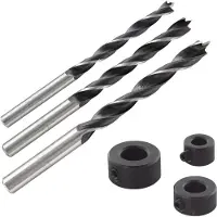 Wolfcraft - Houtborenset met dieptestop voor deuvels - deuvelboren Ø 6, 8, 10 mm - 2730000